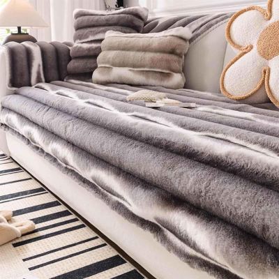 Couch Cover Sectional L Shape Slipcover Velvet Plush Sofa Slipcover Corner 3/2/1/4 Seater Non-Slip - Furniture Protector Sofa Covers for Cushion Couch Loveseat Recliner Armrest Backrest ( Color : @1 ,