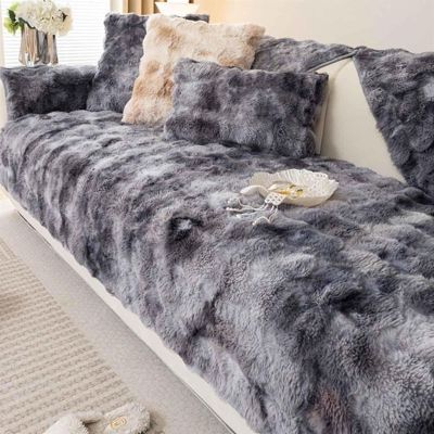 Couch Cover Sectional L Shape Slipcover Velvet Plush Sofa Slipcover Corner 3/2/1/4 Seater Non-Slip - Furniture Protector Sofa Covers for Cushion Couch Loveseat Recliner Armrest Backrest ( Color : @9 ,