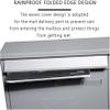 CHIPEL Outdoor Indoor Principal Dean Suggestion Box, Large Capacity Wall Mounted Mailbox, Galvanized Steel Letter Organizer, Home PO Box, Easy to Install (Color : Dark Gray) view 2