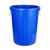 Outdoor Trash Can 50/60/100/160/280L Trash Can, Large-capacity Commercial Garbage Can with Lid, Household Kitchen Thickened Trash Can Round Industrial Garbage Can Outdoor Waste Bins ( Color : Blue wit view 1