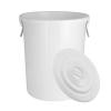 Outdoor Trash Can 50/60/100/160/280L Trash Can, Large-capacity Commercial Garbage Can with Lid, Household Kitchen Thickened Trash Can Round Industrial Garbage Can Outdoor Waste Bins ( Color : Blue wit view 4