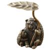 ABOOFAN Vintage Brass Figurine Mother and Child Hedgehog for Office or Home Chinese Decor Accessory view 1