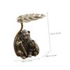ABOOFAN Vintage Brass Figurine Mother and Child Hedgehog for Office or Home Chinese Decor Accessory view 3