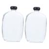 Ciieeo Set of 2 Floating Glass Bottles Mushroom Black Cap Crafted Storage Jars for Aromatherapy Decor view 1