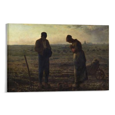 The Angelus By Jean-Francois Millet Prints Poster Picture Print Canvas Poster Wall Paint Art Posters Decor Modern Home Artworks Gift Idea 24x36inch(60x90cm)