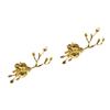 BESTOYARD 2 Pcs Flower Napkin Rings Serviette Holders Flower Napkin Buckles Serviette Buckles Serviette Rings New Chinese Style Napkin Holder view 1