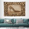 ZhiRain Sexy Leopard Print Tapestry Wall Hanging Brown Animal Texture High Heels Animal Skin Tapestries Home Decor for Living Room Bedroom Apartment Farmhouse Dorm 60"x90" view 3