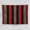 ZhiRain Leopard Print Tapestry Wall Hanging Red Black Cheetah Buffalo Plaid Wild Animal Brown Skin Tapestries Home Decor for Living Room Bedroom Apartment Farmhouse Dorm 60"x80" view 2