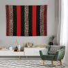 ZhiRain Leopard Print Tapestry Wall Hanging Red Black Cheetah Buffalo Plaid Wild Animal Brown Skin Tapestries Home Decor for Living Room Bedroom Apartment Farmhouse Dorm 60"x80" view 4