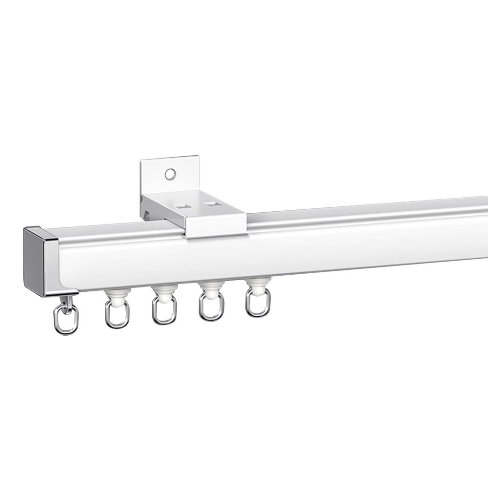 31 39 42 55 63 67 118 197 275 315 Inch Long Curtain Track Ceiling/ Wall Mount Heavy Duty, Extra Long Room Divider Partition Curtain Track Rods System, for Window Rv, with Roller Hooks ( Color : Wall M