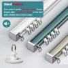 31 39 42 55 63 67 118 197 275 315 Inch Long Curtain Track Ceiling/ Wall Mount Heavy Duty, Extra Long Room Divider Partition Curtain Track Rods System, for Window Rv, with Roller Hooks ( Color : Wall M view 3