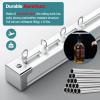 31 39 42 55 63 67 118 197 275 315 Inch Long Curtain Track Ceiling/ Wall Mount Heavy Duty, Extra Long Room Divider Partition Curtain Track Rods System, for Window Rv, with Roller Hooks ( Color : Wall M view 4