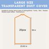 20pcs 60 Inch Plastic Garment Bag Dry Cleaner Bags Clear Plastic bag Dry Cleaning Laundry Bags for Clothes Cover Hanging Clothes Clothes Storage for Long Dresses Skirt Coat Suit Shirt Jacket view 3