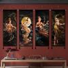 Handmade Tassel Wall Tapestry, Tassel Tapestry Wall Hanging Dunhuang Flying Fairy,small Wall Tapestries with Tassels,Cotton Linen Fabric Wall Art Tapestry for Dining Room Office,P-45x65cm (Color : L view 3