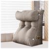 Bed Back Rests for Sitting up in Bed, Bedrest Pillows for Adults with Pockets/Washable Cover, Reading Pillow for Bed Adult for Reading Gaming,Grey view 1