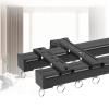 Aluminum Ceiling Curtain Track, Heavy Duty Curtain Track System, Curtain Track Rail Fixings, Built-in Room Divider Sliding Rail, Ceiling Track Set for Curtains, Can Be Used for Windows, Bedrooms (Col view 1