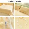 Velvet Fluffy Bedding Duvet Cover Set, Ultra Soft Warm Bedding Set With 1 Duvet Cover, 1 Bed Sheet, 2 Pillowcase, Down Comforter Quilt Cover With Metal Zipper, 4 Ties ( Color : /White , Size : 220x240 view 3