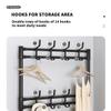 Exquisite Clothes Rail Rack Shoe Rack Stand Organizer Closet Entryway with Coat Hat Umbrella Shoe Rack Fits Your Hallway Entryway Shelf for Storage Shoes Clothes/Black view 3
