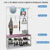 Exquisite Clothes Rail Rack Shoe Bench Coat Stand Rack Hanger Entryway Coat Rack With Shoe Bench,Coat Hanger Shoe Rack Organizer With Coat Hanger Stand,2-tier Shoe Rack And Storage Bench view 2