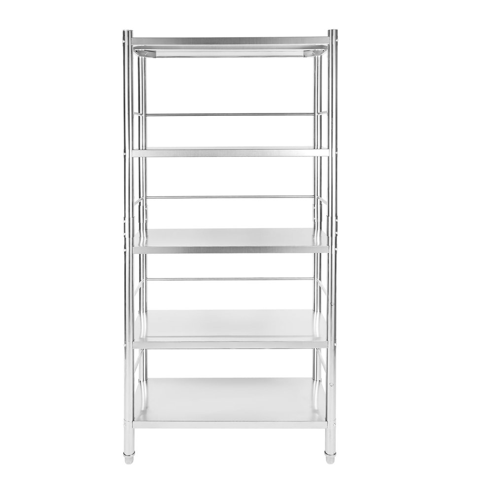 5 Tiers Stainless Steel Shelving, Adjustable Shelving Unit, Heavy Duty Storage Shelving Unit, 31.5x15.75 x 66.93 IN Storage Rack Shelving, Garage Storage Shelf Max Load 1000lbs for Home, Office