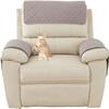 3/4/5 Pcs/Set Recliner Headrest Protector Sofa Armrest Cover, 1/2/3 Seater Sofa Headrest Slipcovers with Pocket Nonslip Armchair Cover Quilted Furniture Protector for Recliner Leather Sofa Couch ( Col view 1