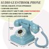 FiayaCom Audio Guest Book Wedding Phone, Audio Phone Guestbook, Leave a Message Phone for Wedding, Bridal Shower, Baby Shower, Birthday Party, Anniversary (Art Deco, Blue-Green) view 2