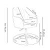 Cute Home Office Chair, PU Leather Swivel Desk Chair Armless Hydraulic Rolling Computer Chair with Backrest Golden Base for Teens Girls (#3) view 3