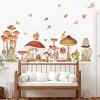 decalmile Garden Flower Wall Stickers Wildflower Mushroom Wall Decals Living Room Girls Bedroom Baby Nursery Wall Decor view 1