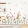 decalmile Garden Flower Wall Stickers Wildflower Mushroom Wall Decals Living Room Girls Bedroom Baby Nursery Wall Decor view 2