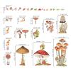 decalmile Garden Flower Wall Stickers Wildflower Mushroom Wall Decals Living Room Girls Bedroom Baby Nursery Wall Decor view 3