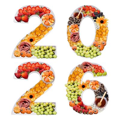 12" Fillable Cardboard Number Shaped Gift Grazing Charcuterie Board Paper Container (2026)