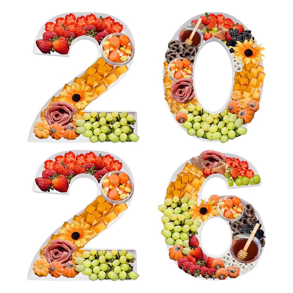 12" Fillable Cardboard Number Shaped Gift Grazing Charcuterie Board Paper Container (2026)