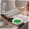 Beatifufu Elegant Shell Shape Ceramic Soap Dish Self-draining Soap Holder for Bathroom Sink Decorative and Functional Dish for Bar Soap and Sponge Cute Bathroom Accessory view 4