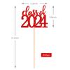 ALISSAR 10 Pack Double Sided Red Class of 2024 Graduation Party Centerpiece Sticks, Table Toppers for 2024 Graduation Party Decoration Party Supplies (red) view 4