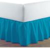 Drona Bedding Turquoise Twin Bed Skirt for Ruffle Bed Skirt with 16"" Drop - Three Sides Fabric Adjustable Dust Ruffled Silky Soft -800 TC-Twin(39""X 75"") Turquoise view 1