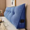 HIOSIEFUO Triangular Upholstered Headboard Wedge Pillow Queen Wedge Reading and Sleeping Pillow Cushion Recliner Dorm Pillow with Removable Cover (Color : Dark Blue, Size : 120cm/47.2inch) view 1