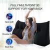HIOSIEFUO Triangular Upholstered Headboard Wedge Pillow Queen Wedge Reading and Sleeping Pillow Cushion Recliner Dorm Pillow with Removable Cover (Color : Dark Blue, Size : 120cm/47.2inch) view 2