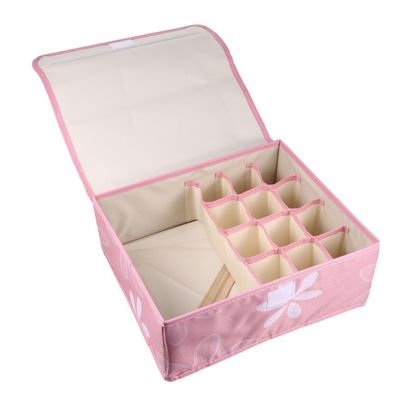 Ciieeo Wardrobe Boxes for Socks Underwear Bra Organizer Box 13 Compartment Breathable Oxford Material