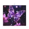 Cute Purple Butterfly Print Dish Drying Mat for Kitchen Counter Super Absorbent Microfiber Drainer Mats Large Size Dish Drying Pad Quick Drying Dish Rack Pad 18"x 16" view 1