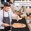 Extra Large Silicone Mat, 31.5x23.6 Inch Heat Resistant Mat for Kitchen Counter, Non Stick Silicone Baking Mat for Dough and Pastry, Thick Silicone placement Countertop Protector, Black countertop mat view 2