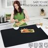 Extra Large Silicone Mat, 31.5x23.6 Inch Heat Resistant Mat for Kitchen Counter, Non Stick Silicone Baking Mat for Dough and Pastry, Thick Silicone placement Countertop Protector, Black countertop mat view 4