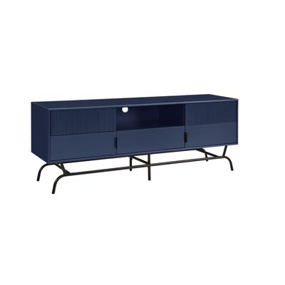 24/7 Shop at Home Quin Modern TV Stand with Storage Drawers, Media Console Cabinet, Entertainment Center for 65 inch Television, Unique Living Room Furniture, Indigo