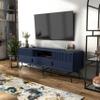 24/7 Shop at Home Quin Modern TV Stand with Storage Drawers, Media Console Cabinet, Entertainment Center for 65 inch Television, Unique Living Room Furniture, Indigo view 4