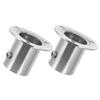 JOINPAYA 2pcs Stainless Steel Shower Curtain Rod Socket Closet Rod Bracket Mounting Sturdy Pole Sockets Flat Wall Suitable for Materials view 1