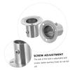 JOINPAYA 2pcs Stainless Steel Shower Curtain Rod Socket Closet Rod Bracket Mounting Sturdy Pole Sockets Flat Wall Suitable for Materials view 3