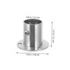 JOINPAYA 2pcs Stainless Steel Shower Curtain Rod Socket Closet Rod Bracket Mounting Sturdy Pole Sockets Flat Wall Suitable for Materials view 4