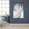 OKRA Alphonse Mucha Poster Art Nouveau Painting Retro Classical Poster Master Painting Print Fine Art Oil Painting Print for Living Room Bedroom Office Wall Decor Unframed12x18in/30x45cm view 3