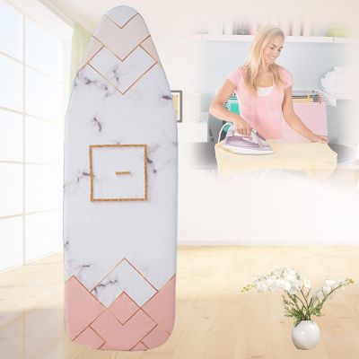 KAnduo Ironing Board Cover and Pad, Standard Size 19" X 55" Iron Board Replacement Cover, Drawstring Tightening Easy Installation (Color : Marble 3, Size : 55.12inx19.69in)