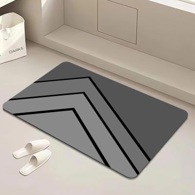 Mothy Super Absorbent Bath Mat Quick Dry- Non Slip, Ultra Thin, Fast Drying, Easy Clean- 18x30in Marble Bathroom Rug Small Bath Rug Bath Matts for Shower