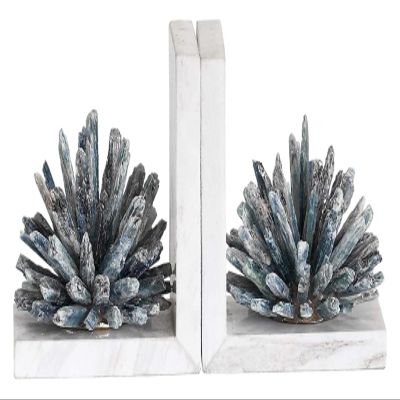 Book Ends Decorative Bookends Natural Polished White Marble Bookends Decorative Accessories Office Bookends